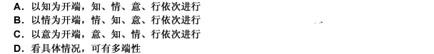 在德育过程中，对学生进行知、情、意、行的培养提高的顺序，正确的是（）。 请帮忙给出正确答案和分析，谢