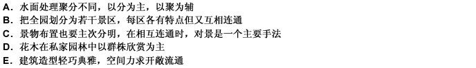 私家园林面积都不大，要在有限的空间里，人工创造出有山有水、曲折迂回、景物多变的环境，既要满足各项功能