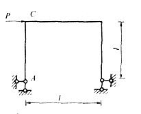 图示结构，El=常数，弯矩MCA为： A．Pl／2（左侧受拉) B．Pl／4（左侧受拉) C．Pl／