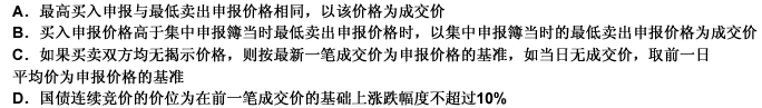 对连续竞价的申报方法，错误的说法是（）。 