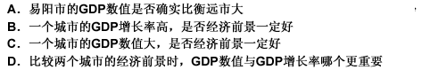 郑女士：衡远市过去十年的GDP（国内生产总值)增长率比易阳市高，因此衡远市的经济前景比易郑女士：衡远