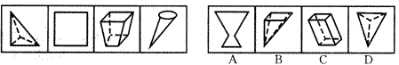 每道题目的左边4个图形呈现一定的规律。根据这种规律。你需要在右边所给出的备选答案中选出一个最合理的正