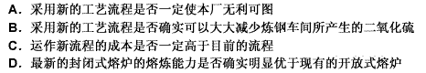 厂长：“采用新的工艺流程可以大大减少炼钢车间所产生的二氧化硫。这一新流程的要点是用封闭式熔炉替代原来