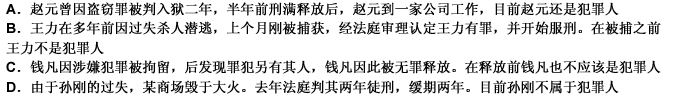 犯罪人：被依法认定有罪的人，从实施犯罪时起，到服刑期满为止，称为犯罪人。 据此定义，下列犯罪人：被依