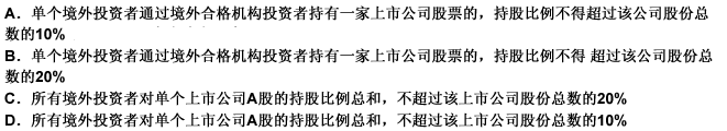 《关于实施有关问题的通知》规定，境 外合格机构投资者的境内证券投资，应当遵循相关的持股比例限制，以下