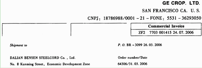 （一)资料1外商独资企业大连贝森电机制造有限公司（210224××××)委托上海五矿进出口公司（31