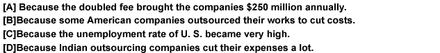 Why did the Indian outsourcing industry develop gr