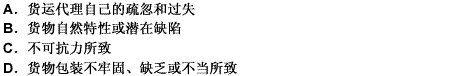 下列选项中属于国际货运代理的除外责任的是（）。