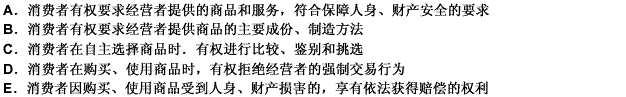 以下有关消费者权利的表述，不符合《中华人民共和国消费者权益保护法》规定的是 （） 请帮忙给出正确答案