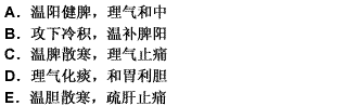 根据下列选项，回答 151～152 题： 第 151 题 温脾汤的功用是（）根据下列选项，回答 15