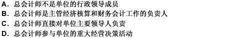 关于总会计师，下列说法中表述正确的是（）。