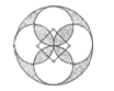 如右图，大圆半径为小圆的直径，已知图中，阴影部分面积为S1，空白部分面积为S2，那么这两个部分的面积
