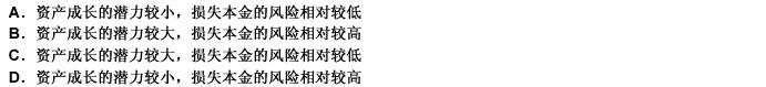 证券基金有不同的投资目的，对于收入型基金来说，（）。