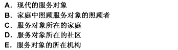 社区照顾模式中社会工作者的工作对象有两类，除了传统的服务对象之外还有（）。 请帮忙给出正确答案和分析