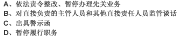 对违法或存在较大经营风险的基金管理公司，中国证监会可以采取的处罚措施有（）。此题为多项选择题。请帮忙