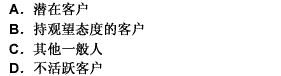 个人理财业务人员与（）有某些联系，但他们未曾购买银行的理财产品或服务。请帮忙给出正确答案和分析，谢谢