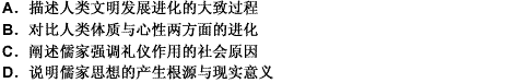 从本质上说，人类文明的进程就是不断脱离动物界的过程，这一过程主要包括人类体质的进化和心性的进化两个方