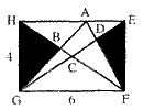二、数学运算：共10题，在右图的长方形中，长和宽分别是6cm和4cm，阴影部分的面积和是10cm2，