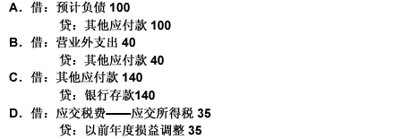 对于事项（2)企业的账务处理，下列正确的为（）。对于事项(2)企业的账务处理，下列正确的为（）。 此