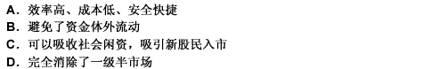 1996年以来上网定价发行被普遍采用，与其他曾使用过的发行方式相比，其优点是（）。此题为多项选择题。