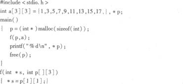 以下程序的输出结果是（）。 A.1B.7C.9D.13以下程序的输出结果是（）。 A.1B.7C.9