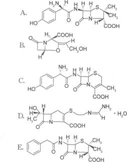 对p_内酰胺酶具有不可逆抑制作用，属自杀机制的酶抑制药物是 （）  