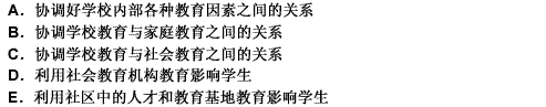 班主任作为保证各种影响协调一致的协调员，应该协调好（）等方面的关系。此题为多项选择题。请帮忙给出正确