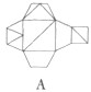 下面四个所给的选项中，哪一项能折成左边给定的图形？ A.B.C.D.下面四个所给的选项中，哪一项能折