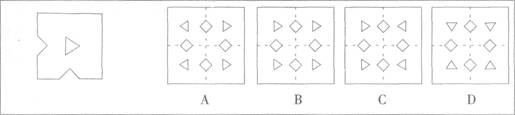 将下列右边的展开图（）折叠后。可以得到左边的图。  