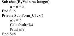 下列程序运行后，输出结果为（）。 A.3B.4C.5D.8下列程序运行后，输出结果为（）。 A.3 