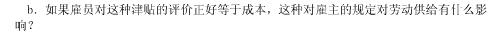 假设国会通过了要求雇主为雇员提供某种津贴（例如医疗)的法律，该法律使雇员的成本增加了每小时4美元。假