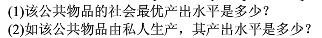 假定一个社会由A和B两人组成。A对某公共物品的需求为qA=100－p，B对该公共物品的需求为qB=2