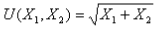 请回答下列有关效用函数的问题：  （1) 形如U的效用函数表示了何种偏好？而效用函数 V（X1，X2