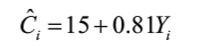 假设某人通过一容量为19的样本估计了消费函数Ci=α＋βYi＋μi，并获得下列结果：     （3.