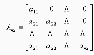 （12 ）按行优先顺序存储下三角矩阵的非零元素，则计算非零元素 a ij （1 ≤ j ≤ i ≤ 