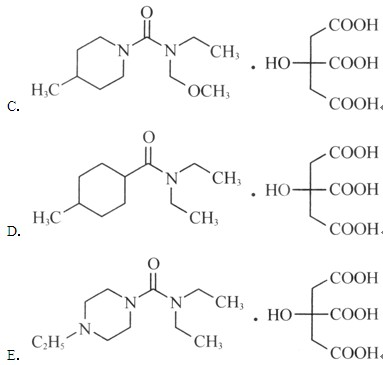 抗丝虫病药枸橼酸乙胺嗪的化学结构为