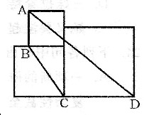 有小、中、大三个正方形的边长分别为10、14、20，它们如右图所示放“在一起，则其中四边形ABCD的