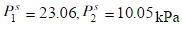 乙醇（1)－甲苯（2)系统的有关的平衡数据如下：T=318K，p=24.4kPa，x1=0.300，