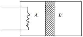 如图3－12所示，两端封闭而且具有绝热壁的气缸，被可移动的、无摩擦的、绝热的活塞分为体积相同的A，B