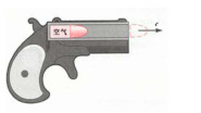气动手枪，在准备射击前枪管内有1MPa、27℃的压缩空气1cm3，被扳机锁住，质量为15g的子弹起活