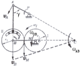 在瓦特行星传动机构中，平衡杆O1A绕O1轴转动，并借连杆AB带动曲柄OB；而曲柄OB活动地装置在O轴