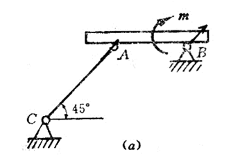 图2－4所示的三种机构，构件自重不计，忽略摩擦。θ＝60°，如B处都作用有相同的水平力F，问铰链A处