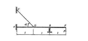 图示杆1、2、3材料相同，弹性模量E=200GPa，三杆截面均为圆形，直径都是d=30mm，材料的线