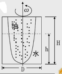 如图所示，一个密封的圆柱形容器，高H=0.9m，底面直径D=0.8m，内盛深h=0.6m的水，其余空