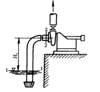 离心泵由吸水池吸水，已知抽水量Q=5.56L／s，泵的安装高度Hs=5m，吸水管直径d=100mm，
