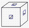 如下图所示，在棱长为5cm的正方体木块的每个面的中心上打一个直穿木块的洞，洞口呈边长为1cm的正方形