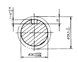 加工一齿轮轴键槽（见图1.12－13)。加工顺序为先车外圆到mm；然后铣键槽深H；淬火后，磨直径尺寸