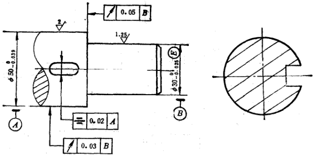 试将下列技术要求标注在自测题图5—1上。    （1)φd圆柱面的尺寸为，采用包容要求，φD圆柱面的