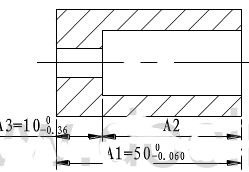 如图8—8所示零件，按图样注出的尺寸A1和A3加工时不易测量，现改为按尺寸A1和A2加工，为保证原设
