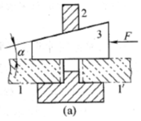 图（a)所示为一焊接用楔形夹具，利用这个夹具把两块要焊接的工件1和1&#39;预先夹妥，以便焊接。图
